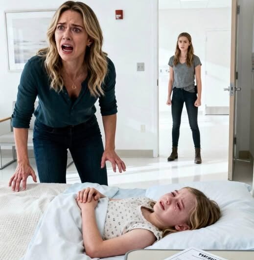 Mein achtjähriges Kind brach in der Schule zusammen und ich raste in die Notaufnahme — doch als die Krankenschwester sagte: „Ihre Familie hat gerade das Zimmer Ihrer Tochter verlassen“, wurde mir klar, dass jemand meinen Platz eingenommen hatte, noch bevor ich überhaupt angekommen war… Und was auch immer sie in diesem Zimmer getan hatten, war etwas, das ich niemals hätte erfahren sollen.