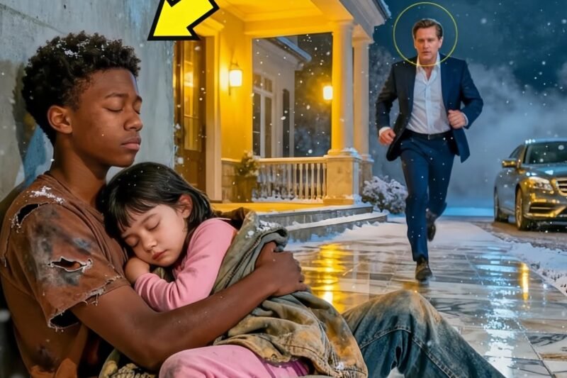Ein obdachloser Junge kletterte auf die Mauer einer Villa, um ein frierendes Mädchen zu retten – ihr milliardenschwerer Vater sah alles mit an