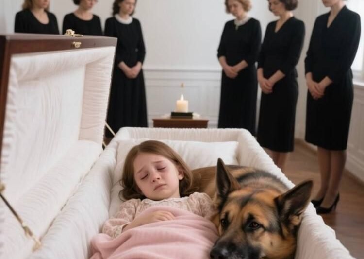Ein Deutscher Schäferhund weigerte sich, den Sarg eines kleinen Mädchens zu verlassen — Und was danach geschah, ließ den ganzen Friedhof staunen.