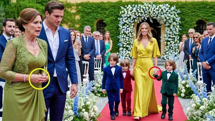 Seine Familie lud seine Ex-Frau ein, um sie zu demütigen – sie kam mit Drillingen und ruinierte die Hochzeit.