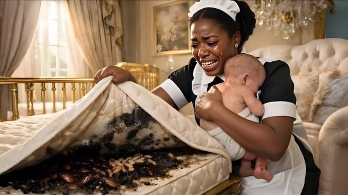 Das Baby des Millionärs hörte auf dem Bett nicht auf zu weinen – bis ein armes schwarzes Dienstmädchen das Undenkbare tat.