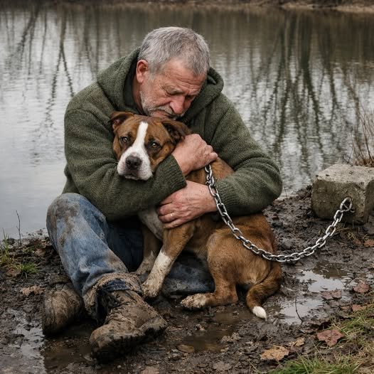 Samuel dachte, der laute Knall hinter ihm sei nur jemand, der Müll in den Bach warf – bis er die gespannte Kette im Wasser sah und begriff, dass etwas Lebendiges gerade dabei war zu ertrinken.