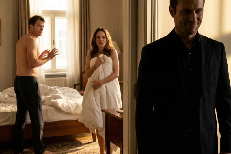 Ich schrie nicht auf, als ich meine Frau in den Armen meines Bruders sah. Ich lächelte. „Mach die Tür zu“, flüsterte sie panisch. Ich nickte und sagte ruhig: „Entspann dich. Ich werde das nicht kaputtmachen.“ Was sie nicht wusste: Jedes Geheimnis, jede Lüge, jeder gestohlene Dollar war bereits gesichert. Ich ging leise weg – denn die lauteste Rache ist die, mit der niemand rechnet.