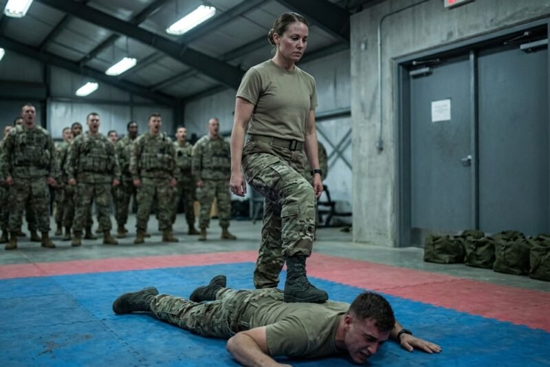 „Ich bin von der Delta Force.“ Der Sergeant versuchte, sie zu schlagen – doch sie brachte ihn augenblicklich und lautlos zu Boden.