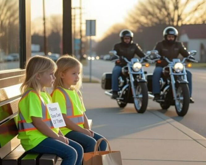Am Samstagmorgen schauten mich zwei kleine Mädchen, die allein an einer Bushaltestelle saßen, mit Augen an, die eine Geschichte zu erzählen schienen, die niemand hätte hören sollen.