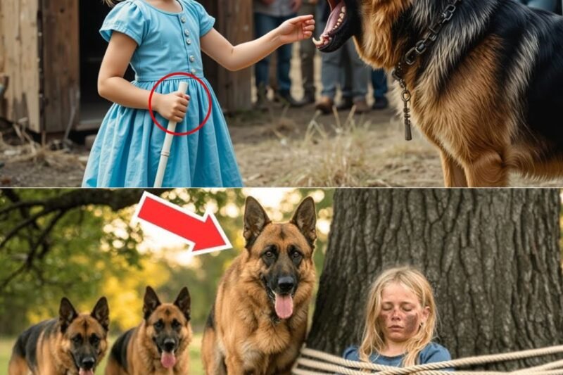 Ein blindes Mädchen umarmte den aggressiven Schäferhund – Was dann geschah, wird das ganze Dorf erschüttern!