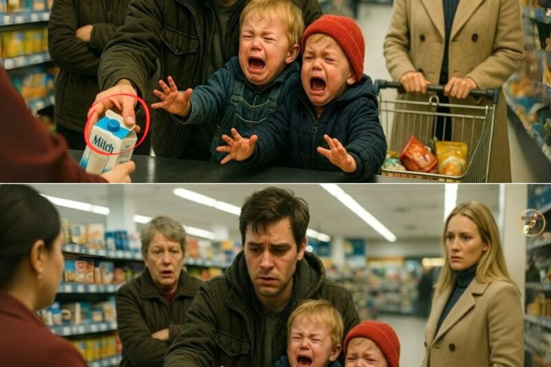 An Heiligabend gibt armer Vater ohne Geld die Milch zurück… Millionärin tut das Undenkbare