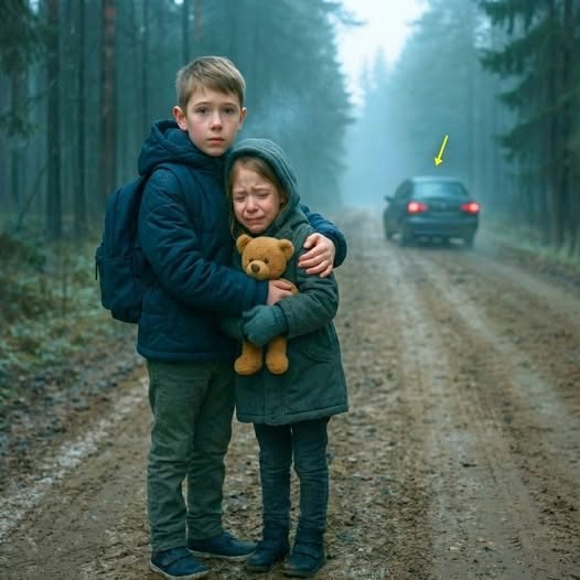 Eltern setzten ihre Kinder mitten in der Wildnis aus… Doch ein Auto