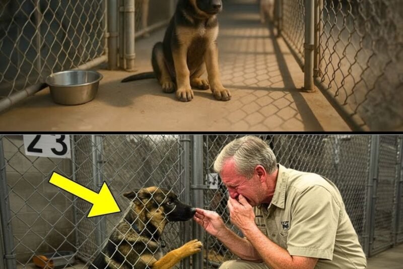 Deutscher Schäferhundwelpe bricht im Tierheim in Tränen aus, als er den Mann erkennt – Was dann passiert, ist so unvorstellbar, dass es dir den Atem raubt!