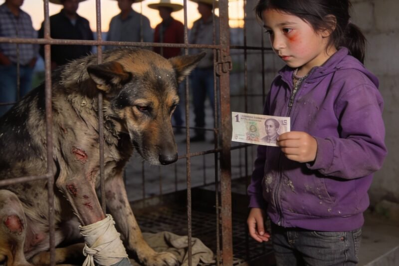 Das Mädchen gab all ihre Ersparnisse für einen schwer verletzten Hund aus, der so billig verkauft worden war, dass ihn selbst geschenkt niemand bemerkt hätte – ohne zu ahnen, dass jemand jahrelang nach ihm gesucht hatte.