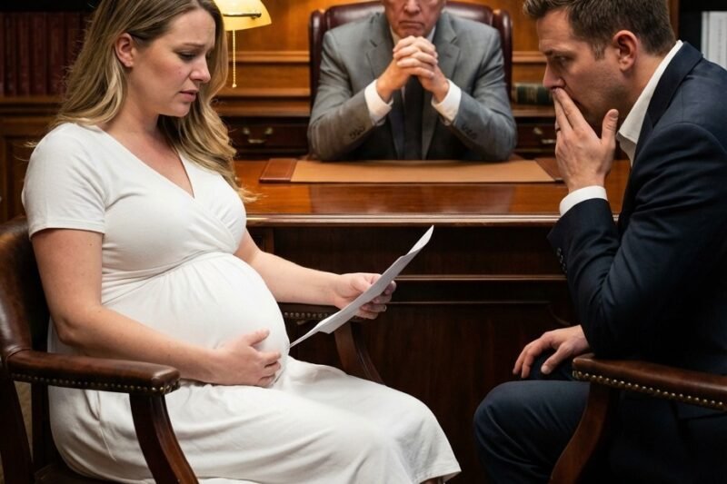 Er verließ sie, weil sie angeblich „unfruchtbar“ sei, und verlangte die Scheidung. Doch als sie zur Unterschrift der Papiere erschien und ihren Mantel öffnete, enthüllte sie ein siebenmonatiges Geheimnis, das ihn wie gelähmt zurückließ.7 min read