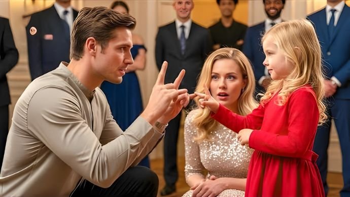 Ein alleinerziehender Vater sah, wie alle die gehörlose Tochter des Milliardärs ignorierten, bis er mit ihr in Gebärdensprache kommunizierte.