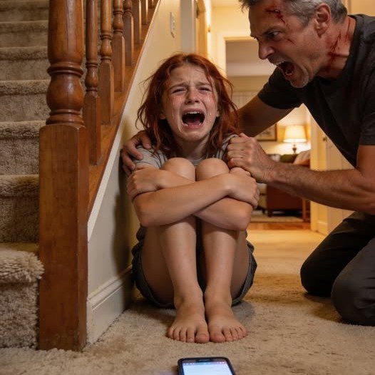 Meine Frau war kaum aus der Einfahrt gefahren, als meine siebenjährige Tochter sich zu mir beugte und flüsterte: „Wir müssen hier weg. Sofort.“ Ich lachte zuerst. „Warum?“ Langsam hob sie ihre zitternde Hand und zeigte nach oben. „Wir haben keine Zeit. Wir müssen hier raus.“ Ich schnappte mir die Schlüssel und fuhr direkt zur Polizeiwache. Und damit begann alles