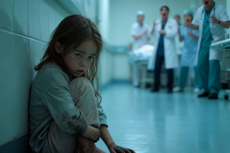 Ein kleines Mädchen versteckt sich im Krankenhaus vor ihrem Vater. Als die Ärzte es bemerken, sind sie schockiert.