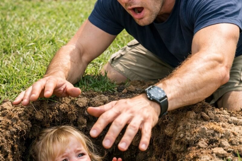 Ich kam drei Tage früher von meinem Einsatz nach Hause. Meine Tochter war nicht in ihrem Zimmer. Meine Frau sagte, sie sei bei ihrer Großmutter, also bin ich dorthin gefahren. Aber stattdessen fand ich meine Tochter im Garten, wie sie in einem Loch stand und weinte. “Oma hat gesagt, böse Mädchen schlafen in Gräbern.” Sie war erst zwei Jahre alt. Ich habe sie sofort herausgezogen. Dann flüsterte sie: “Papa, schau nicht in das andere Loch…” – Nachrichten