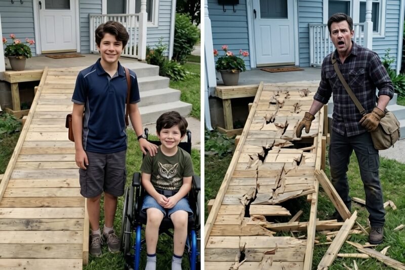 Mein Sohn baute eine Rampe für einen behinderten Jungen, Am nächsten Morgen zerstörte sie eine berechtigte Nachbarin, aber sie hatte keine Ahnung, wer zusah