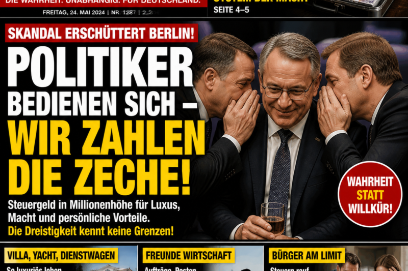 “SKANDAL ERSCHÜTTERT BERLIN! Politiker Bedienen Sich – Wir Zahlen Die Zeche