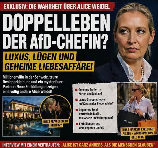 Geschichte Exklusiv: Alice Weildels schockierende geheime Romanze mit einem Schauspieler der A-Liste enthüllt!