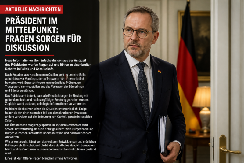Präsident im Mittelpunkt: Fragen sorgen für Diskussion