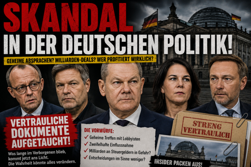 SKANDAL IN DER DEUTSCHEN POLITIK!